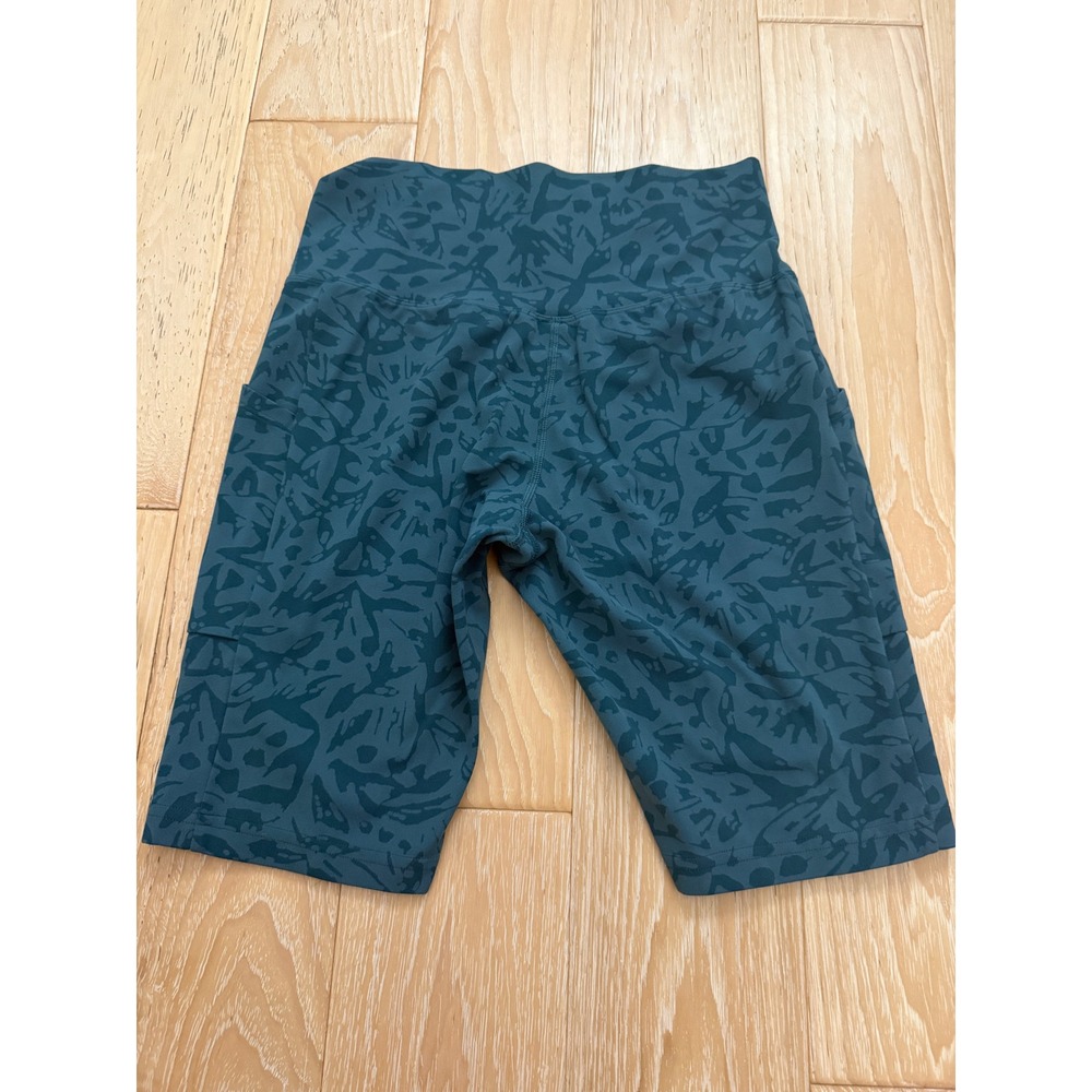 REI Co-op Womens Teal Abstract Print Crop Top and Biker Shorts Set Medium - Picture 11 of 11